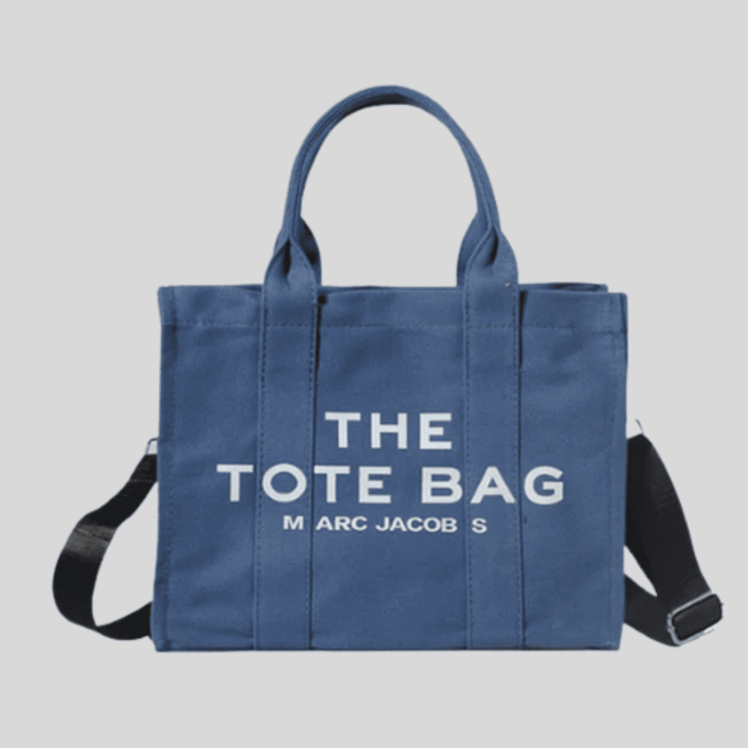 blue canvas tote bag marc jacobs